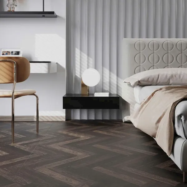 Gạch Đá Mờ 60x120 Ốp Lát Giá Rẻ vân gỗ xám đậm