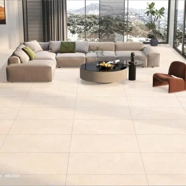 Gạch Đá Mờ 60x120 Ốp Lát Ấn Độ kem vân trắng 62009