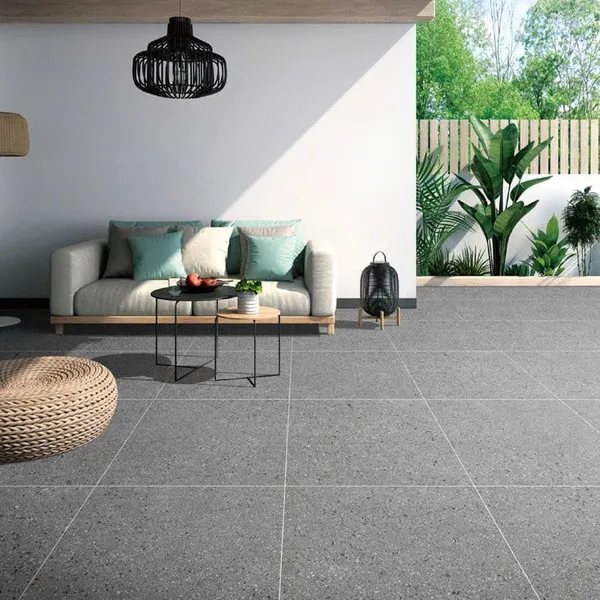 Gạch Đá Mờ 60x120 Ốp Lát Giá Rẻ terrazzo xám 12655