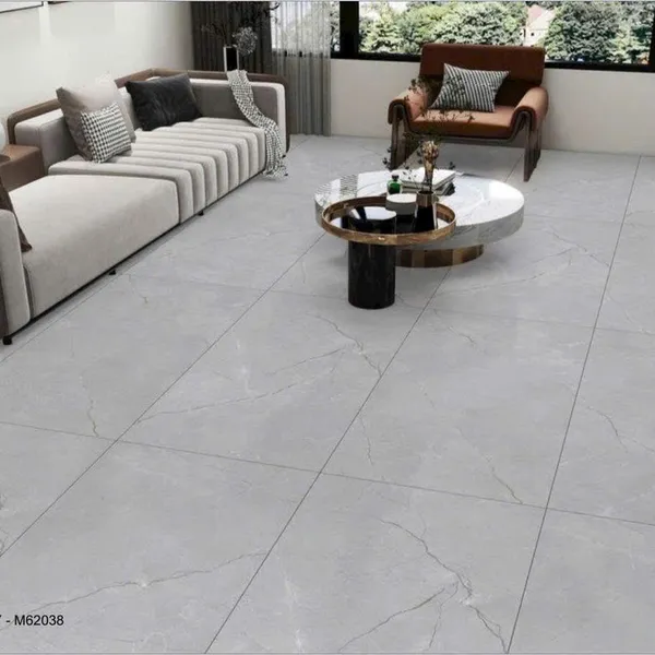 Gạch Đá Mờ 60x120 Ốp Lát Ấn Độ xám vân trắng 62038