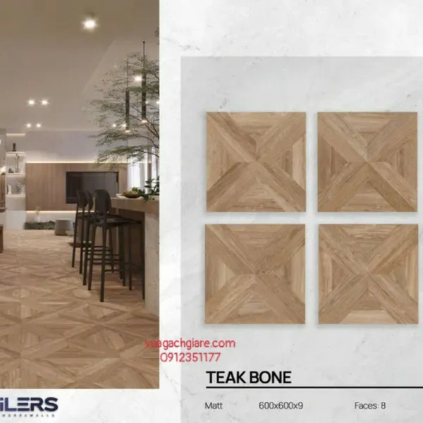 Gạch Đá 60x60 Ốp Lát Ấn Độ vân gỗ nâu vàng