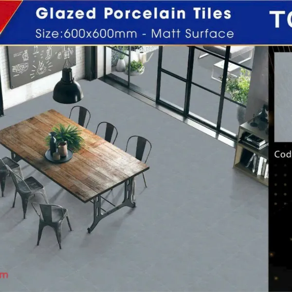 Gạch Đá Mờ 60x60 TAKAO Ốp Lát Giá Rẻ xám xi măng TK26304