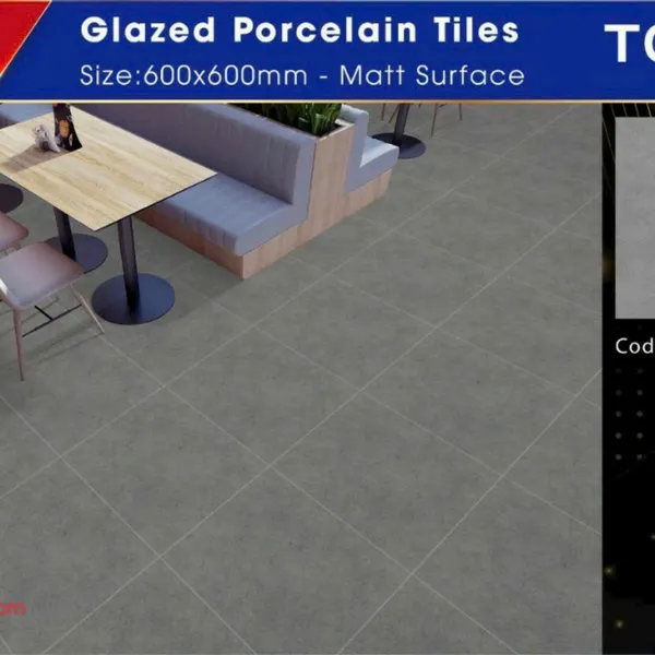 Gạch Đá Mờ 60x60 TAKAO Ốp Lát Giá Rẻ xám xi măng TK26301