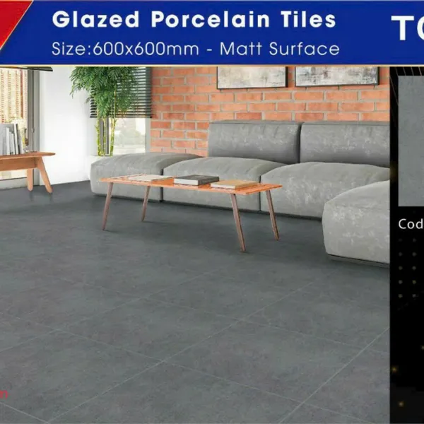 Gạch Đá Mờ 60x60 TAKAO Ốp Lát Giá Rẻ xám xi măng TK26303