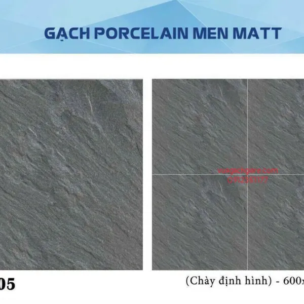 Gạch Đá Mờ 60x60 CMC Ốp Lát Giá Rẻ xám vân GX6805