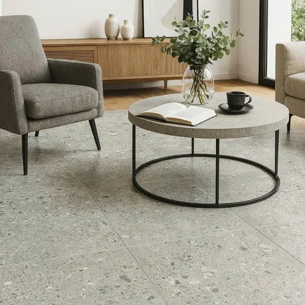Gạch Đá Mờ 60x60 Ốp Lát Giá Rẻ terrazzo xám 6A05
