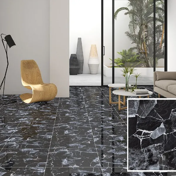 Gạch Đá Ốp Lát 60x60 Prime đen vân đá 9509