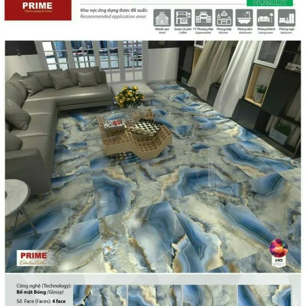 Gạch Đá Ốp Lát 80x80 Prime xanh vân đá 8512