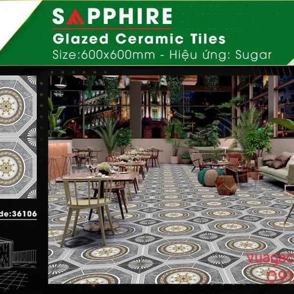 Gạch Lát Sân 60x60 TAKAO màu xám 36109 - 56164