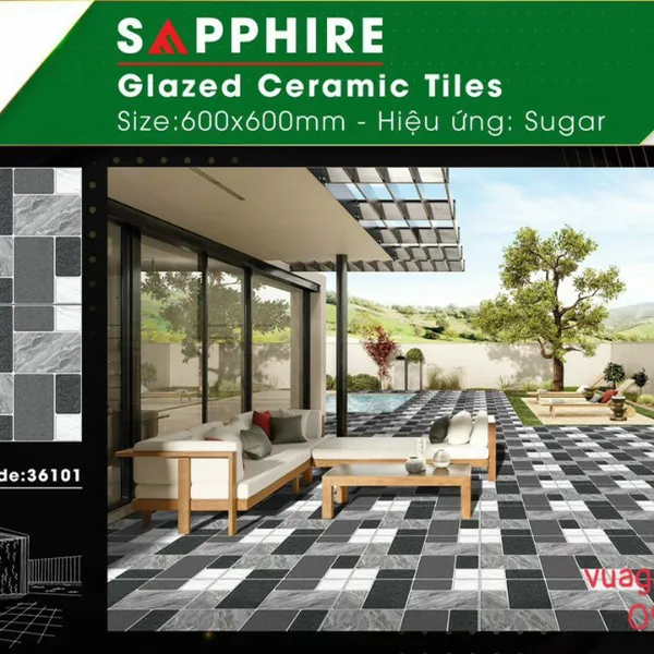 Gạch Lát Sân 60x60 TAKAO vân đá 36101
