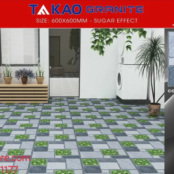 Gạch Lát Sân 60x60 TAKAO đá cỏ 36107 -  56165