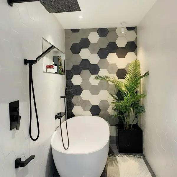 Gạch Lục Giác Trang Trí 20x23 màu xám