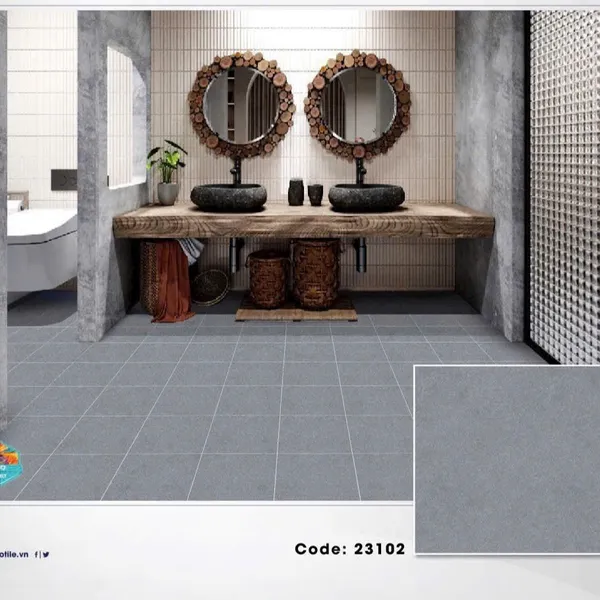 Gạch Men Mờ 30x30 Ốp Lát xám đậm TK23102