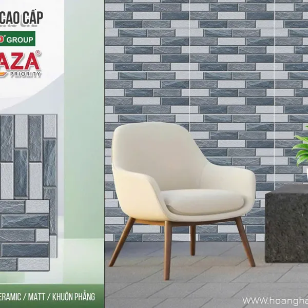 Gạch Men 30x60 Ốp Dán Trang Trí đá ghép màu xám FC3608T