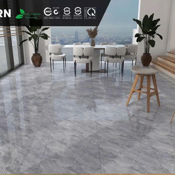 Gạch Men 60x60 Ốp Lát xám vân đá M6155