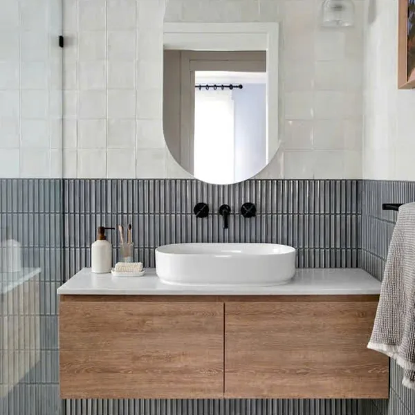 Gạch Mosaic Que Đũa 284x296 Ốp Dán Trang Trí màu xám nhạt