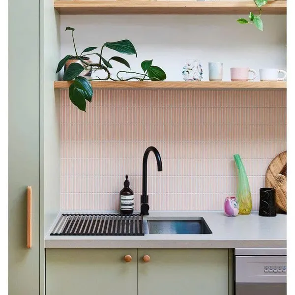 Gạch Mosaic Que Đũa 284x296 Ốp Dán Trang Trí màu hồng