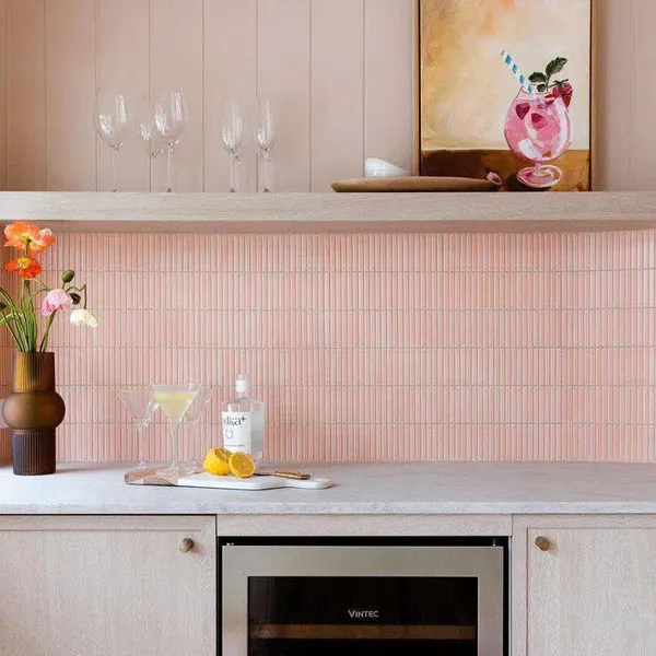 Gạch Mosaic Que Đũa 284x296 Ốp Dán Trang Trí màu hồng