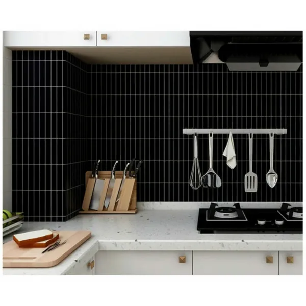 Gạch Mosaic Que Đũa Trang Trí màu đen