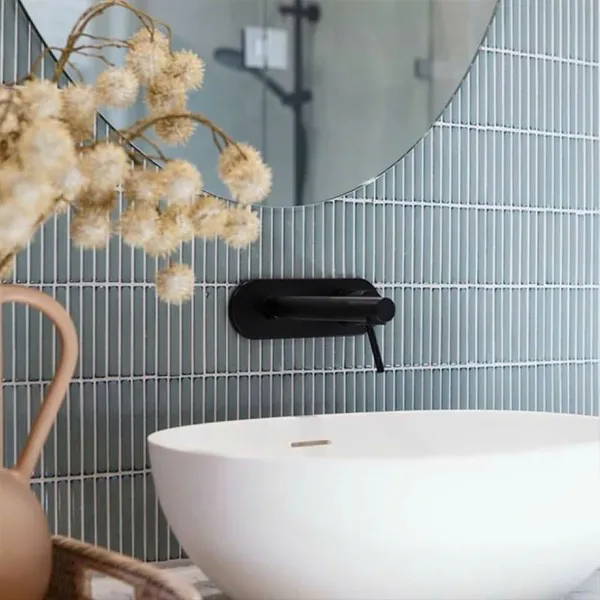 Gạch Mosaic Que Đũa Nhỏ Trang Trí màu xám men rạn