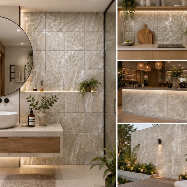Gạch Mosaic 30x30 Ốp Dán Trang Trí màu xám 97M09