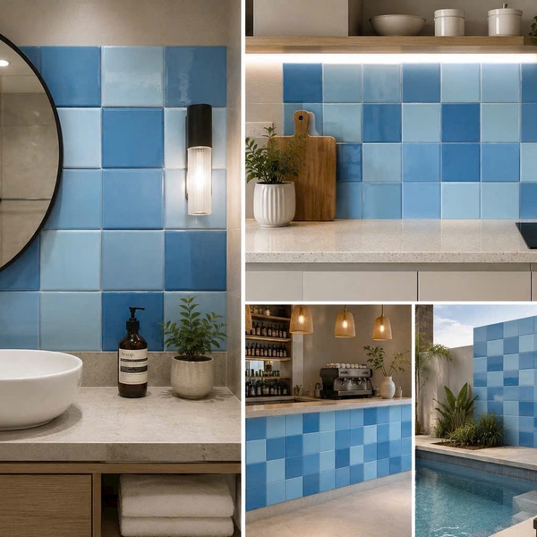 Gạch Mosaic 30x30 Ốp Dán Trang Trí xanh dương 97B01