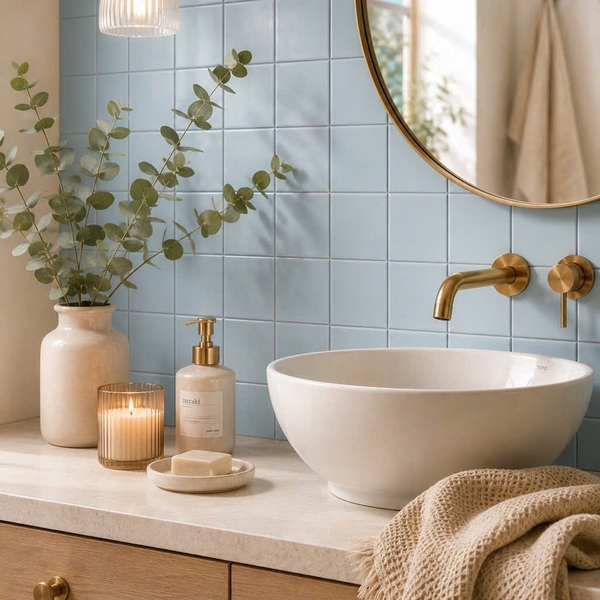 Gạch Mosaic 30x30 Ốp Dán Trang Trí màu xanh dương 903