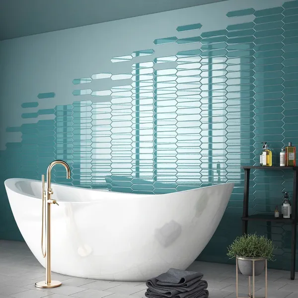 Gạch Thẻ 7.5x30 Hình Mũi Tên Giá Rẻ ốp lát trang trí màu xanh dương