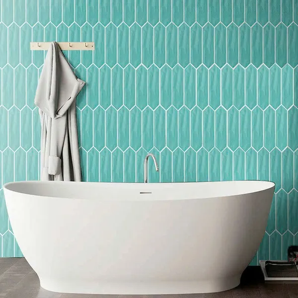 Gạch Thẻ 7.5x30 Hình Mũi Tên Giá Rẻ ốp lát trang trí màu xanh dương