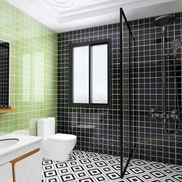 Gạch Thẻ 10x10 Giá Rẻ ốp lát trang trí màu đen