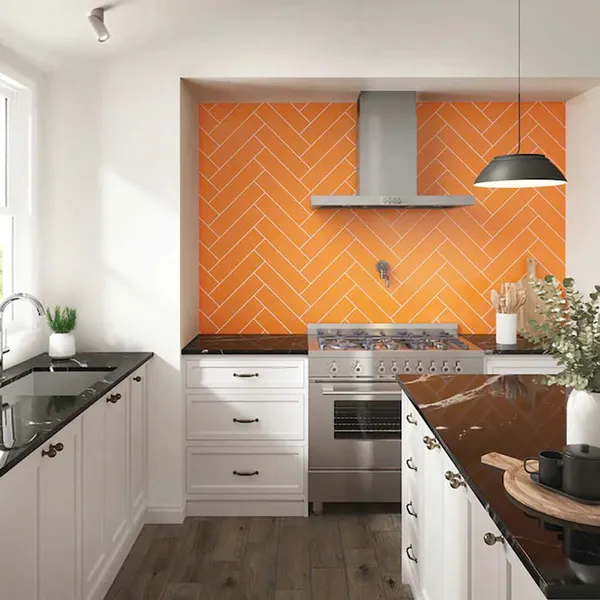 Gạch Thẻ 7.5x30 Ốp Lát Trang Trí màu cam P75309B