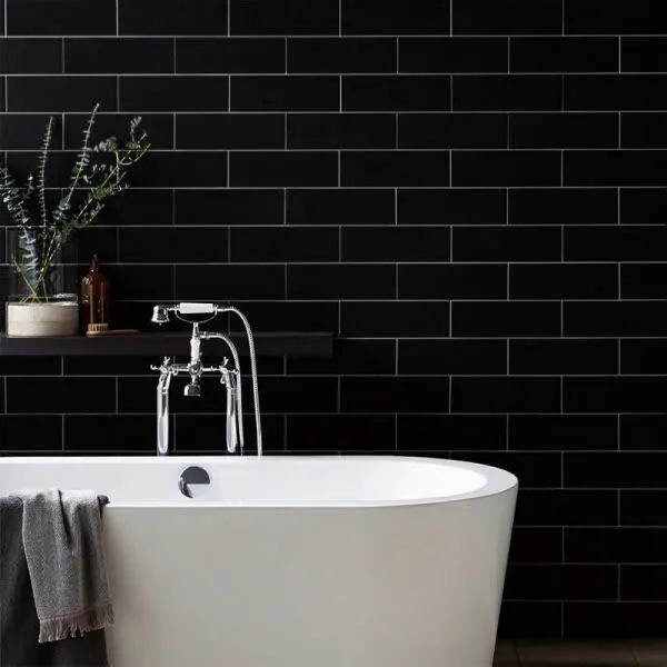 Gạch Thẻ 7.5x30 Ốp Lát Trang Trí màu đen P75307