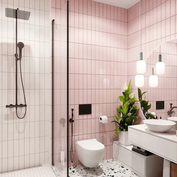 Gạch Thẻ 7.5x30 Ốp Lát Trang Trí màu hồng M75316