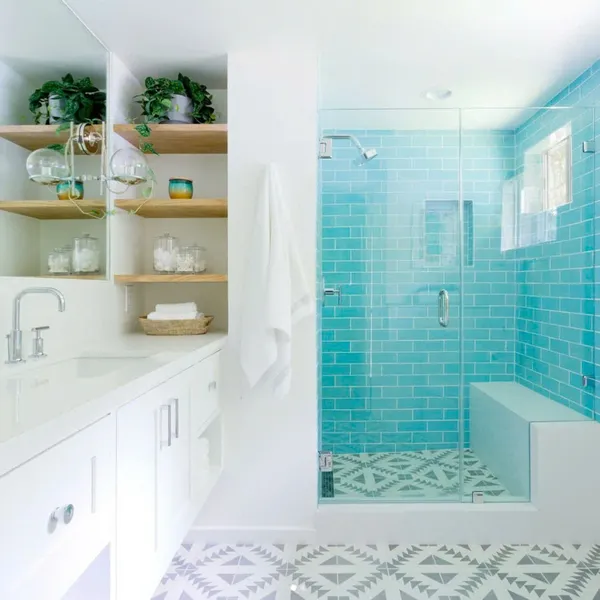 Gạch Thẻ 7.5x30 Ốp Lát Trang Trí màu xanh dương P75354B