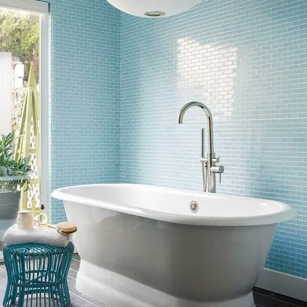 Gạch Thẻ 7.5x30 Ốp Lát Trang Trí màu xanh dương P75306