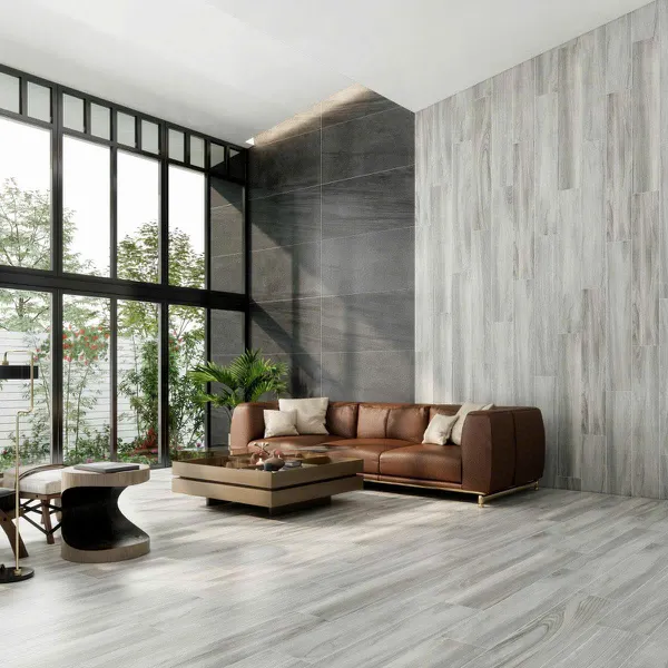 Gạch Vân Gỗ - Gạch Giả Gỗ 15x90 Ốp Lát màu xám MDK 159024