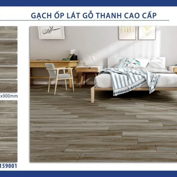 Gạch Vân Gỗ 15x90 CMC nâu đất 159001 - 159002