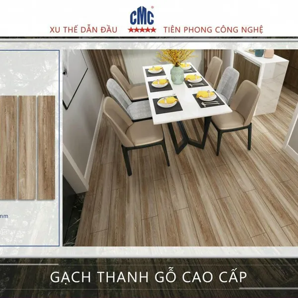 Gạch Vân Gỗ 15x90 CMC nâu đất 159001 - 159002