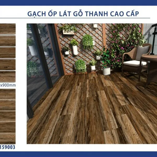 Gạch Vân Gỗ 15x90 CMC màu nâu 159003 - 159004