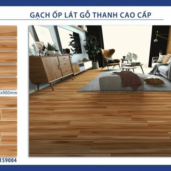 Gạch Vân Gỗ 15x90 CMC màu nâu 159003 - 159004