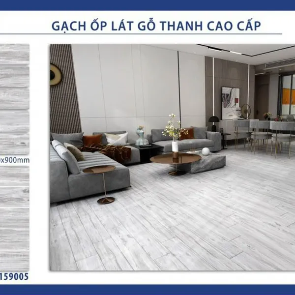 Gạch Vân Gỗ 15x90 CMC ghi xám - nâu đất 159005 - 159006