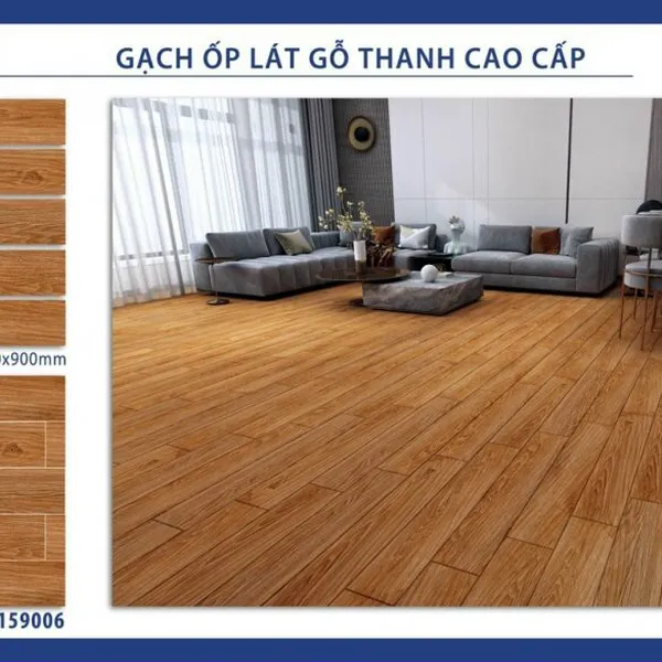 Gạch Vân Gỗ 15x90 CMC ghi xám - nâu đất 159005 - 159006