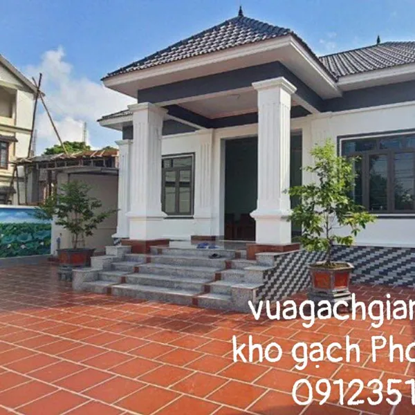 Gạch lát Cotto Gốm Mỹ 40x40 màu đỏ