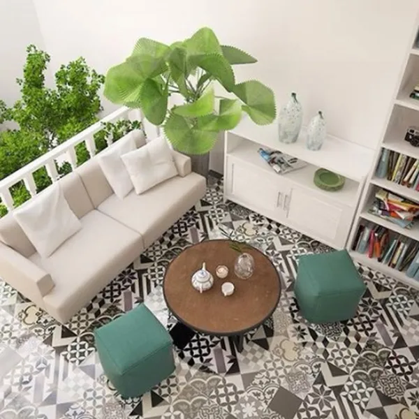 Gạch Bông 30x30 Trang Trí đen xám BO9633 - BO9634