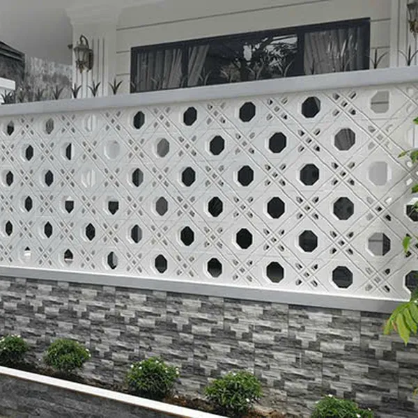 Gạch Bông Gió Xi Măng 19x19x6.5 Ốp Dán Trang Trí hình vuông tam giác