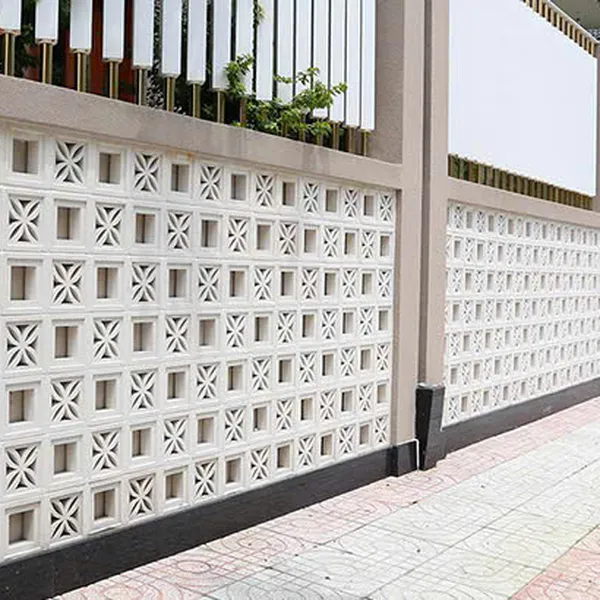 Gạch Bông Gió Xi Măng 19x19x6.5 Ốp Dán Trang Trí chữ thập