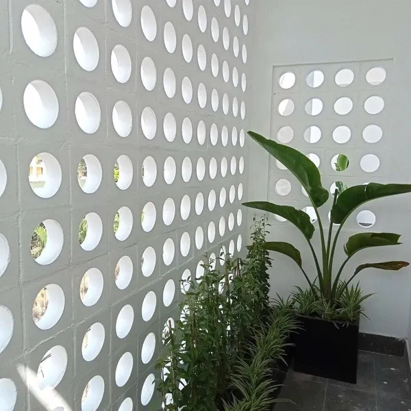 Gạch Bông Gió Xi Măng 19x19x6.5 Ốp Dán Trang Trí hình tròn