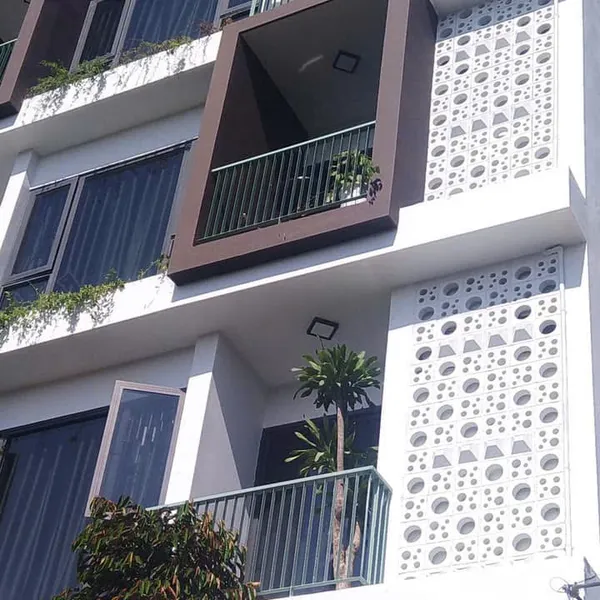 Gạch Bông Gió Xi Măng 19x19x6.5 Ốp Dán Trang Trí hình tròn tam giác