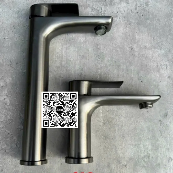 Vòi Lavabo Inox Giá Rẻ tròn màu xám F54 - F42