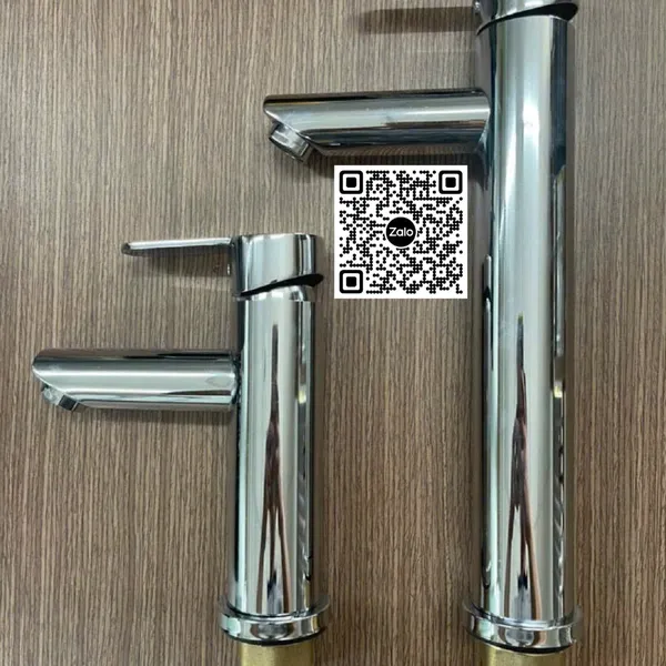 Vòi Lavabo Inox Bóng Giá Rẻ tròn màu bạc